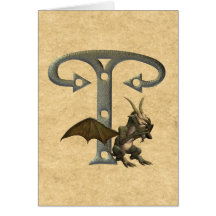 Gargoyles Monogram T Card