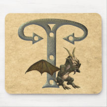 Gargoyles Monogram T Mouse Pad