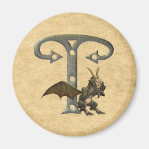 Gargoyles Monogram T Refrigerator Magnet