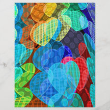 garlands of pastel coloured hearts custom flyer