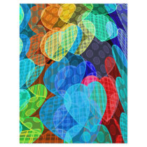 garlands of pastel coloured hearts