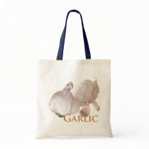 Garlic and Garlic Clove Tote Bags