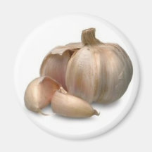 Garlic bulb fridge magnets