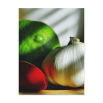 Garlic Bulbs Limes Chillies Peppers Chili Postcards