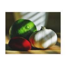 Garlic Bulbs Limes Chillies Peppers Chili Postcards