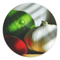 Garlic Bulbs Limes Chillies Peppers Chili Stickers