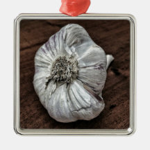 Garlic photo christmas ornament