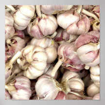 Garlic photograph on canvas posters