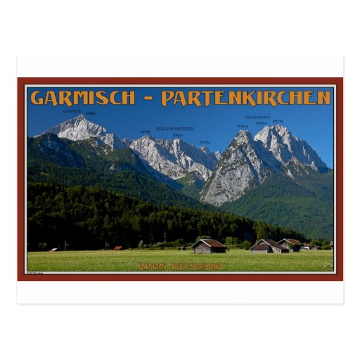 Garmisch - The Zugspitze and Alpspitze Postcard