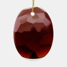 Garnet 01, January, Birthstone Christmas Tree Ornament