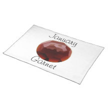 Garnet 01, January, Birthstone Placemat