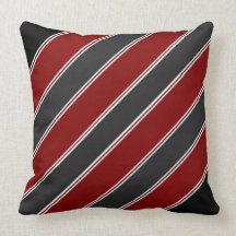 Garnet and Black Throw Pillow