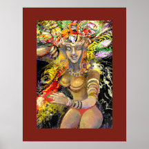 ** Garota font Carnaval ** Affiches