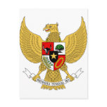 Garuda Pancasila, t Arms Indonesia, Indonesia Post Card