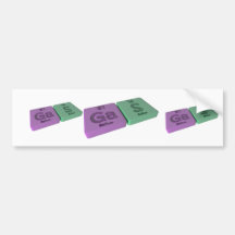 Gas as Ga Gallium and S Sulphur Bumper Stickers