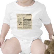 gas mask ad baby bodysuits