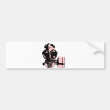 Gas Mask Bumper Sticker