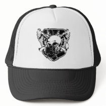 Gas Mask Skull Trucker Hats