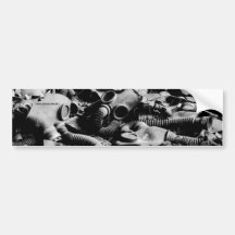 Gas Masks Bumper Sticker
