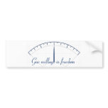 Gas millage is freedom bumper sticker
