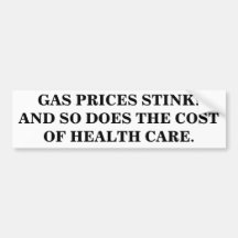 GAS PRICES STINK! BUMPER STICKER
