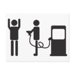 Gas Pump Robbery Postcard