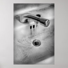 Gas Station Bathroom Sink (Filthy) Poster