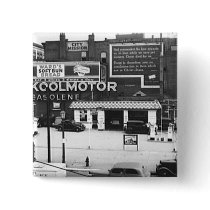 Gas Station Cleveland Ohio Vintage Photo Pinback Button