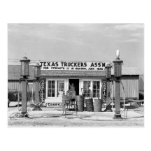 Gas station - Edcouch, Texas: 1939 Postcard
