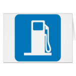 Gas Station Highway Sign Greeting Card