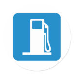 Gas Station Highway Sign Sticker