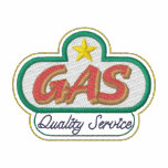 Gas Station Logo Embroidered Hooded Sweatshirt