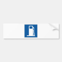 Gas Station Street Sign Bumper Stickers