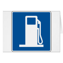 Gas Station Street Sign Greeting Card