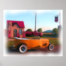 Gas Stop Along The Hwy Print
