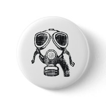 gasmask pinback buttons