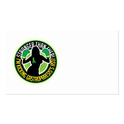 Gastroparesis Boxing Girl Business Card Template by fightcancertees