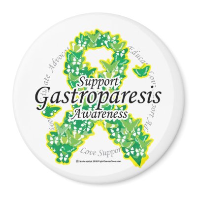Gastroparesis Butterfly Ribbon Fridge Magnets by fightcancertees