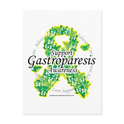 Gastroparesis Butterfly Ribbon Post Card by fightcancertees