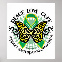 Gastroparesis Butterfly Tribal 2 Posters