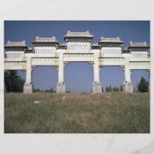 Gate, Ming Imperial Tombs, north of Beijing, China Flyers