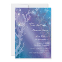 Gate of Dawn Blue Dreamy Wedding Save the Date Announcement