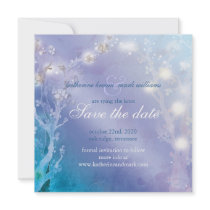 Gate of Dawn Blue Modern Wedding Save the Date Custom Invites