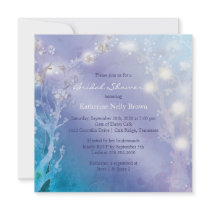 Gate of Dawn Blue Winter Bridal Shower Invitations