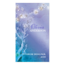 Gate of Dawn Fantasy Blue & Purple Trees Business Business Card Template