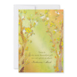 Gate of Dawn Tree Themed Yellow Spring Wedding Personalized Invitation
