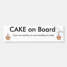 Gâteau à bord ! autocollant pour voiture