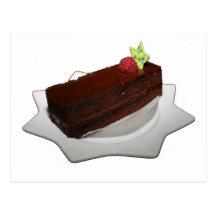 Gâteau de chocolat cartes postales