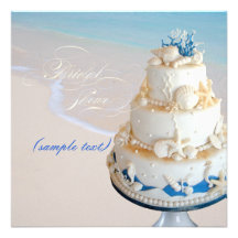 Gâteau de coquillages de PixDezines/douche nuptial Invitation Personnalisée
