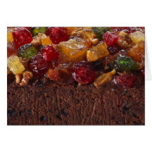 Gâteau de fruit de Noël Carte De Vœux